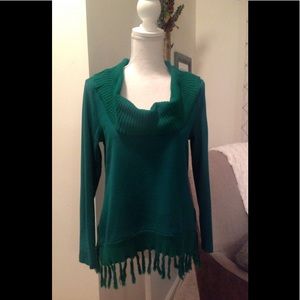 RAFAELLA cowl neck sweater.